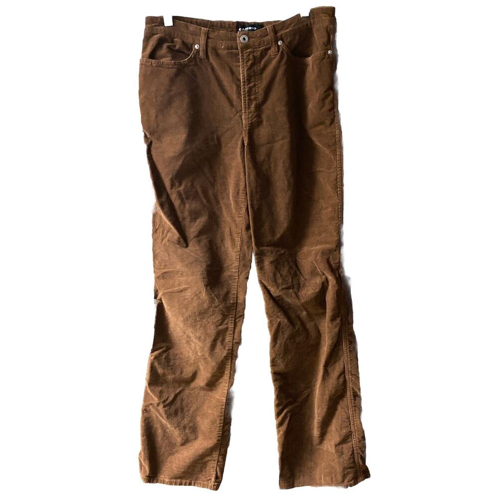 Cambio Jeans Womens Size 12 Pants Brown Corduroy Cottonblend Jade